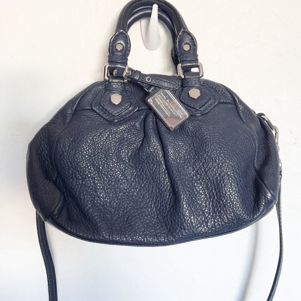 Marc By MARC JACOBS Classic Q Standard Supply Groove Navy Blue Satchel Bag
